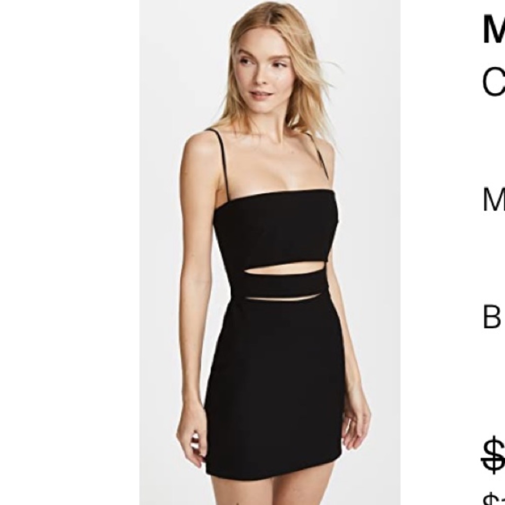 Michelle Mason cutout mini dress in black